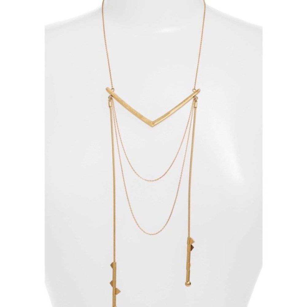 MADEWELL V shape Arrow Layered Necklace